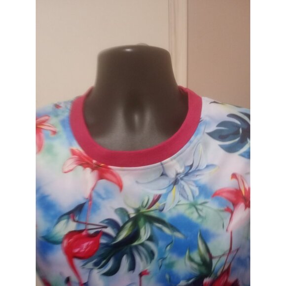 Good Vibes by Drill Hawaiian Shirt  Mens XL Multicolor Short Sleeve Crew Neck - Picture 2 of 11